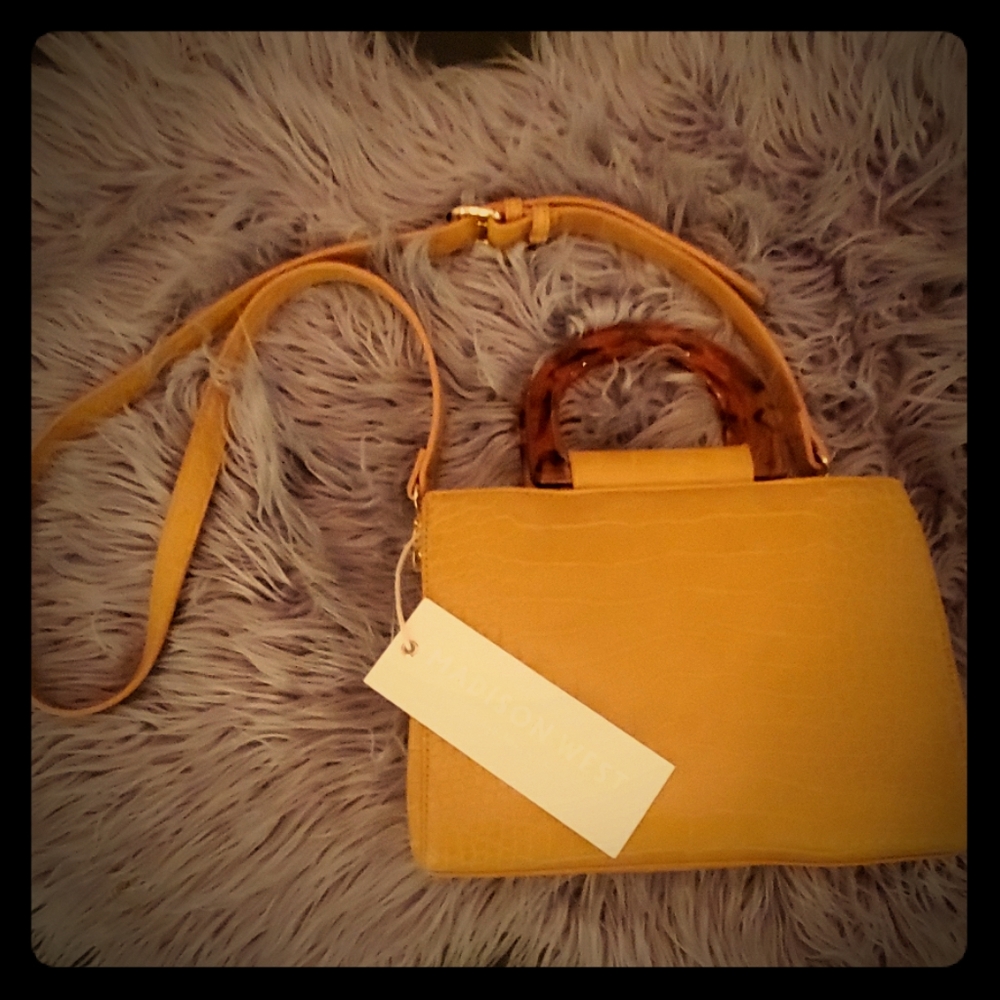 Madison West los angels mustard crossbody